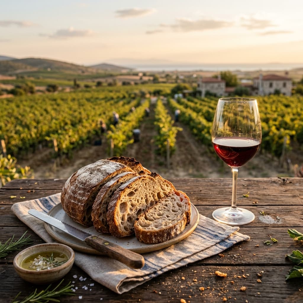 Urla Bağ Yolu Şaraplarıyla Uyumlu Ekmek Eşleşmeleri