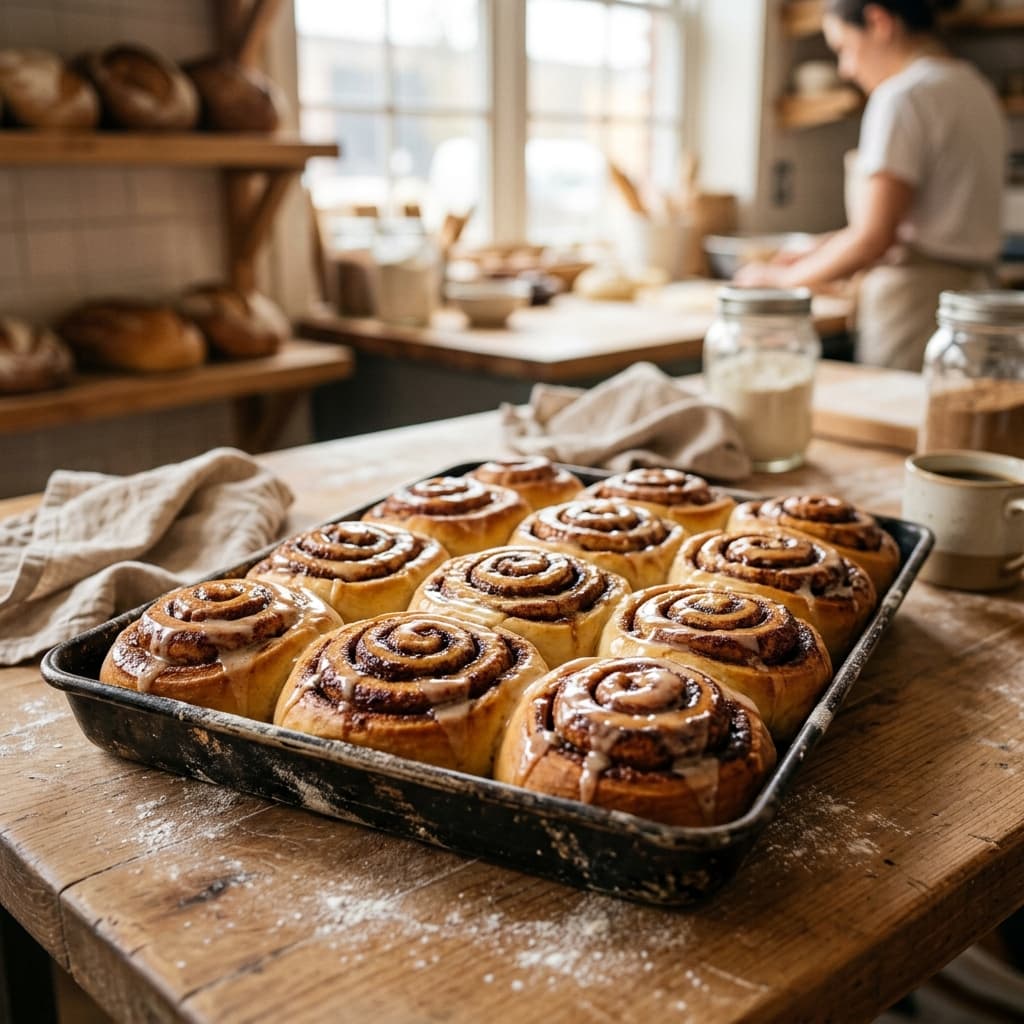 Tarçın Rüzgarı: Ekşi Mayalı Artisan Tarçınlı Rulo (Cinnamon Rolls)