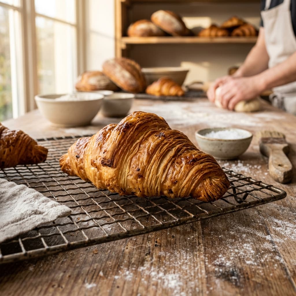 Çıtır Çıtır Lamine Hamur: Ekşi Mayalı Kruvasan