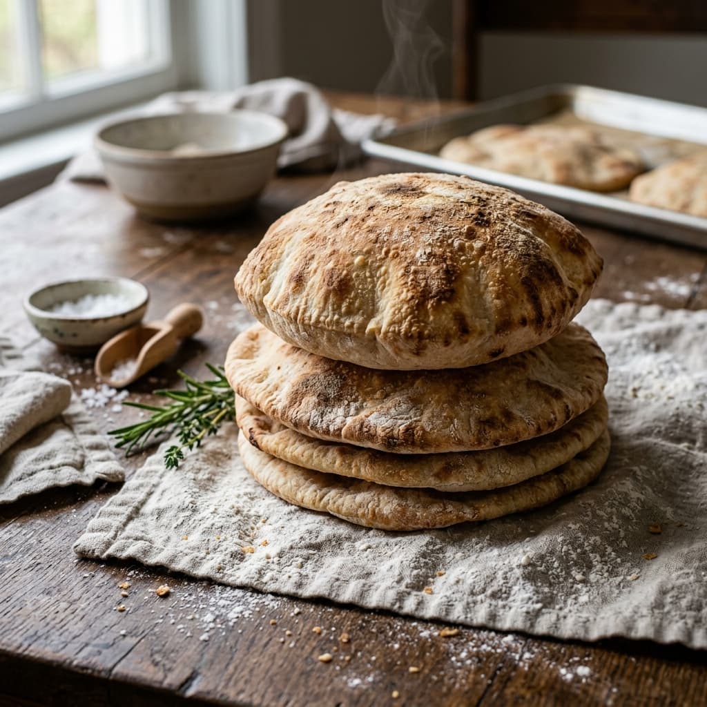 Kabarık ve Pamuk: Ekşi Mayalı Pita (Pide)