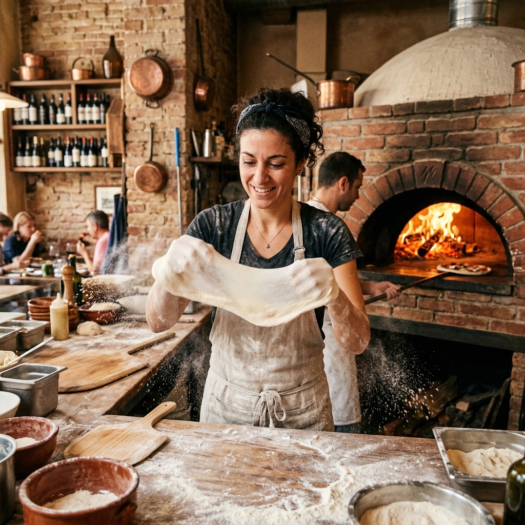 Havada Geleneksel Napoli Hamuru